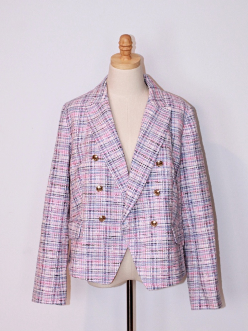 Talbots Tweed Blazer - Multi Plaid Size (12)
